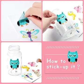 Sinceroduct Diamond Art Sticker Kits for Kids Ages 4-12