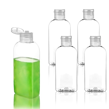 Kitchen GIMS Leak Proof Travel Bottles - 5 Pack, 3.4oz Squeeze Containers for Toiletries