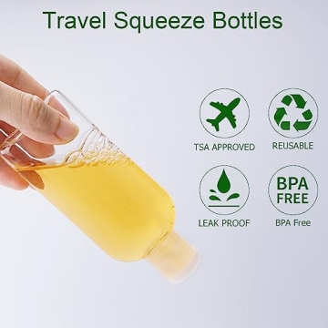 Durable Leak-Proof Travel Bottles for Toiletries - 5 Pack