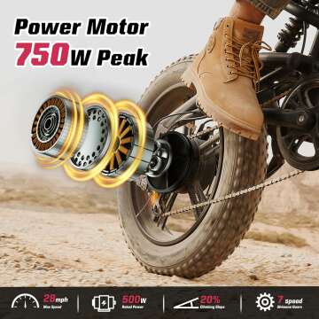 E2 Electric Bike for Adults,750W Ebike with 48V13Ah Removable Battery,All-Terrain 20" Fat Tire Electric Bikes Up to 28MPH & 46.6Miles,Full Suspension,Cruise Control,UL Certified,Moped E-bike