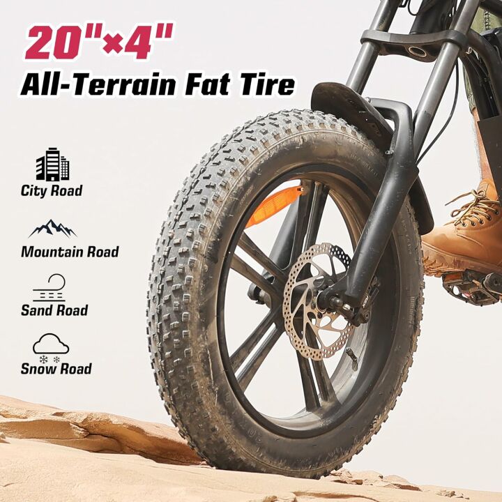 E2 Electric Bike for Adults,750W Ebike with 48V13Ah Removable Battery,All-Terrain 20" Fat Tire Electric Bikes Up to 28MPH & 46.6Miles,Full Suspension,Cruise Control,UL Certified,Moped E-bike