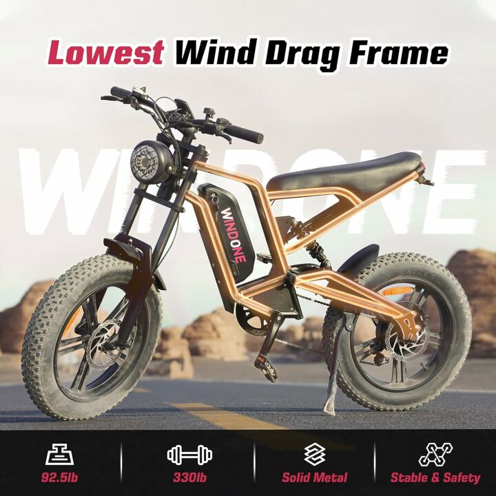 E2 Electric Bike for Adults,750W Ebike with 48V13Ah Removable Battery,All-Terrain 20" Fat Tire Electric Bikes Up to 28MPH & 46.6Miles,Full Suspension,Cruise Control,UL Certified,Moped E-bike