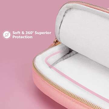 KIZUNA Laptop Bag Case 14 Inch Shoulder Sleeve Briefcase For 15" Macbook air M3 2024 M2/IdeaPad Slim 3i 14"/14" Yoga Slim Pro X/14 Lenovo IdeaPad 3i Gen/Flex 5/14.4" Surface Laptop Studio 2,Pink