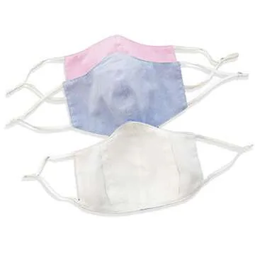 Three Pack of Reusable Face Masks - Water-Resistant Mask Made with Breathable Cotton, Adjustable Mask, Washable Cloth Mask - Adult Face Masks For Women and Men - Fabric Mask w/ 5 PM 2.5 Carbon Filters