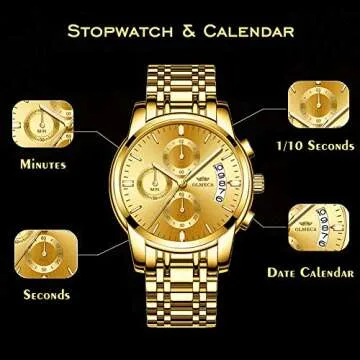 DREAMING Q&P Gold Plated Quartz Men's Watch - Stylish & Elegant
