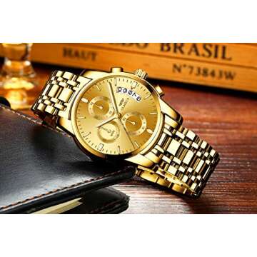 DREAMING Q&P Gold Plated Quartz Men's Watch - Stylish & Elegant