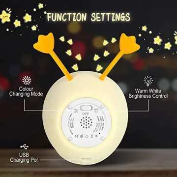 Duck Night Light, 6 Cute Colors Changing Night Light for Bedroom Rechargeable Silicone Duck Cute Lamp Birthday Gifts for Kids Baby Toddler Teen Silicone Kawaii Nightlight Nursery Room Decor