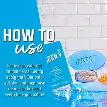 Queen V V Bar Cleansing Bar Enriched with Aloe & Rose Water