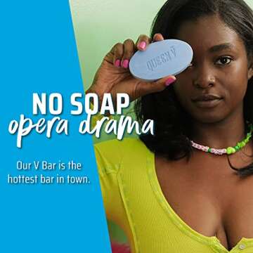 Queen V V Bar- Cleansing Bar, 3.5 oz., pH Balanced, Enriched with Aloe and Rose Water, For Use on External Intimate Area