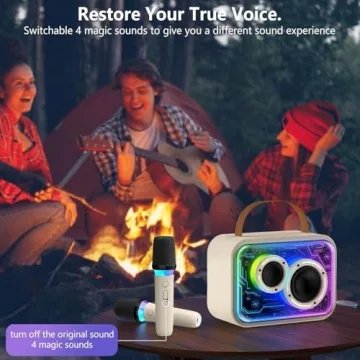 Karaoke Machine with 2 Wireless Microphones Ideal for Parties