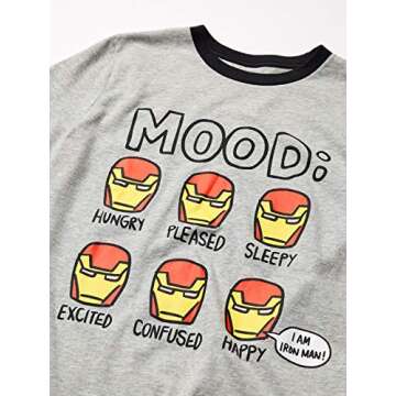 Amazon Essentials Disney | Marvel | Star Wars Boys' Short-Sleeve T-Shirts (Previously Spotted Zebra), Pack of 4, Blue/Red/White, Marvel Heroes, Medium