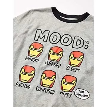 Amazon Essentials Disney | Marvel | Star Wars Boys' Short-Sleeve T-Shirts (Previously Spotted Zebra), Pack of 4, Blue/Red/White, Marvel Heroes, Medium