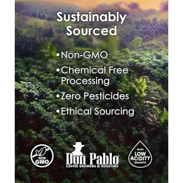 2LB Don Pablo Gourmet Coffee - Signature Blend - Medium Dark Roast - Whole Bean Coffee - 100% Arabica Beans - Low Acidity and Non-GMO - 2lb bag