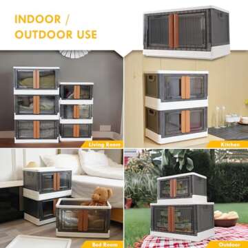 AJP Distributors 6 Pack Stackable Storage Bins for Organizing