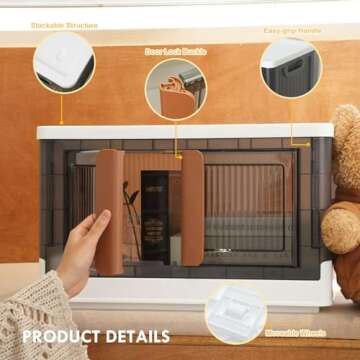 AJP Distributors 6 Pack Stackable Storage Bins for Organizing