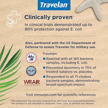 Anti Diarrhea Pills Help Prevent Traveler’s Diarrhea Before It Starts, Clinically Proven, Travel Medicine, Drug-Free Colostrum, Natural Digestive and Immune Support Supplement, 30 Count