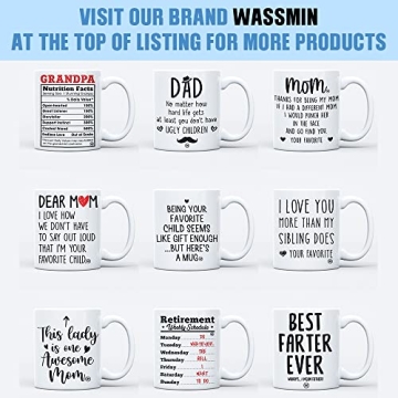 Funny Dad Nutrition Facts Coffee Mug Gift for Fathers Day