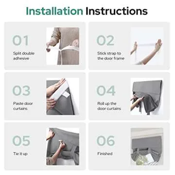 HOMEIDEAS French Blackout Door Window Curtains, Privacy Front Door Curtains for Glass Window, Thermal Insulated Tie Up Shades, Light Grey, 26 X 40 Inch, 1 Panel