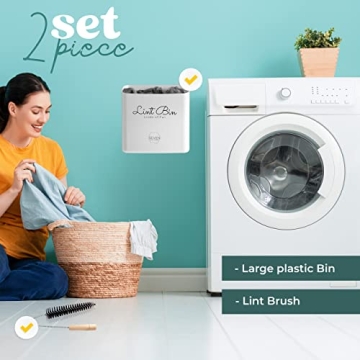 Magnetic Lint Bin for Stylish Laundry Organization
