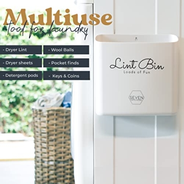 Magnetic Lint Bin for Stylish Laundry Organization