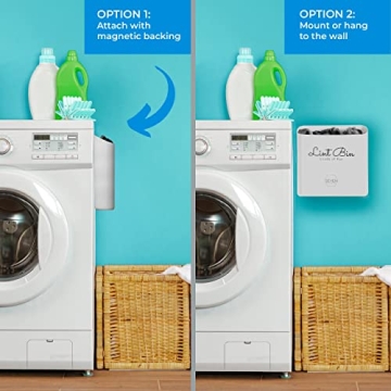 Magnetic Lint Bin for Stylish Laundry Organization