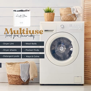 Magnetic Lint Bin for Stylish Laundry Organization