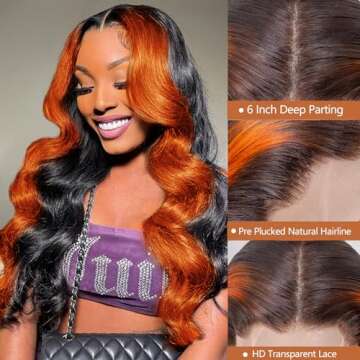 Ginger 13x6 Lace Front Wig Human Hair 200% Density
