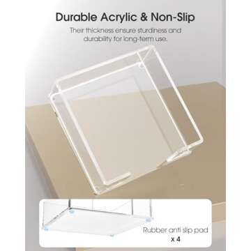 MaxGear Acrylic Cocktail Napkin Holder for Table, Clear Guest Towel Holder, Beverage Buffet Paper Napkin Caddy for Bar, Party, Dinner, Kitchen & Dining Room, Bathroom, 5.5 x 5.5 inches