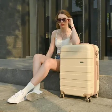 Merax 3-Piece Expandable Luggage Set Durable Lightweight