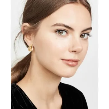 Trendy Chunky Gold Drop Earrings for Women - Minimalist Style