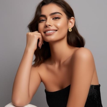 Trendy Chunky Gold Drop Earrings for Women - Minimalist Style