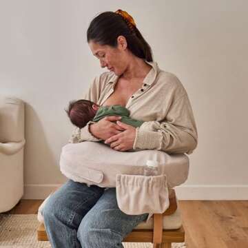 My Brest Friend Nursing Pillow - Deluxe - Enhanced Comfort w/Slipcover - Ergonomic Breastfeeding Pil...