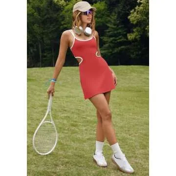 Stylish LAMISSCHE Women's Tennis Dress with Built-in Bra