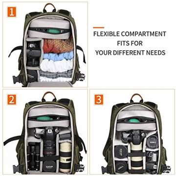 Zecti Waterproof DSLR Camera Backpack with Tripod Holder