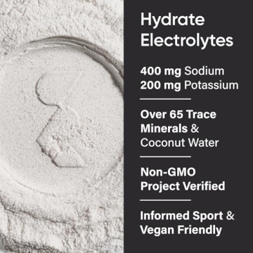 Sports Research Hydrate Electrolytes Powder Packets - Sugar-Free & Naturally Flavored with Vitamins, Minerals, and Coconut Water - Supports Hydration - 16 Packets - Variety Pack