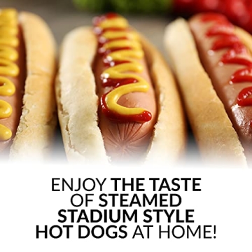 Extra Large Hot Dog Steamer for 20 Dogs and 6 Buns