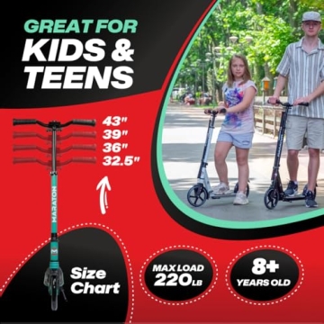 Maraton Kick Scooter for Teens | Adjustable & Durable Ride