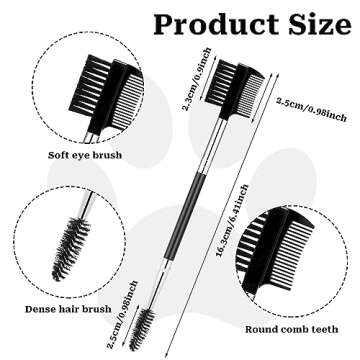 2 Pcs Double-Sided Grooming Comb - Tear Stain Remover and Eye Cleaning Brush for Dogs and Cats