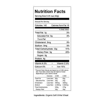 Soft White Wheat - Organic - 35 Lbs. Resealable Bucket - Handy Pantry Brand - Perfect for Food Storage, Flour, Baking, Sprouting & More