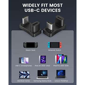 Moko 180 Degree USB-C Adapter Pack - Fast Charge & Data