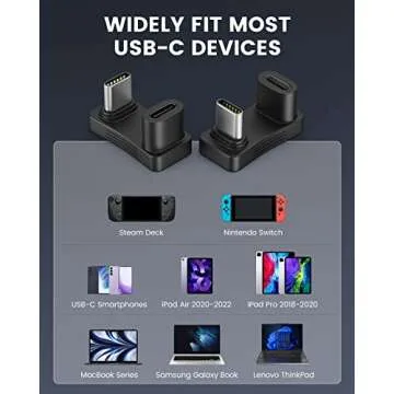 Moko 180 Degree USB-C Adapter Pack - Fast Charge & Data