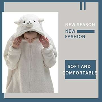 Cozy COSUSKET Alpaca Onesie Pajamas for Adults