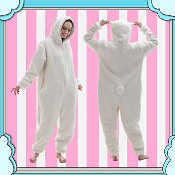 Cozy COSUSKET Alpaca Onesie Pajamas for Adults