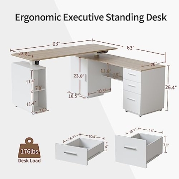 FEZIBO Electric Height Adjustable Desk for Home Office