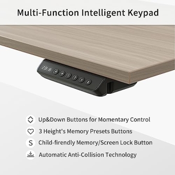 FEZIBO Electric Height Adjustable Desk for Home Office