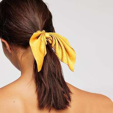 AEGYPIUS 2Pcs Silk Hair Ties, Hair Bows for Women, Butterfly Bow Scrunchies - Ideal for Parties & Ev...