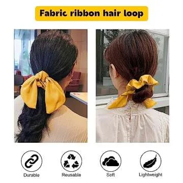 Silk Bow Scrunchies for Women - Stylish & Versatile