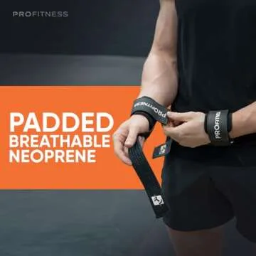 ProFitness Padded Weight Lifting Straps for All Lifters