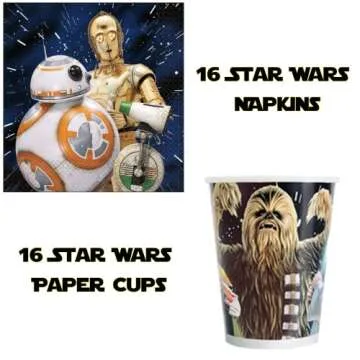 Star Wars Birthday Party Supplies Bundle For 16 Celebrants