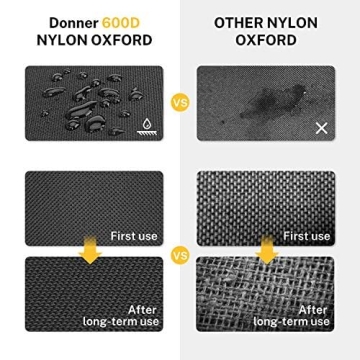 Donner 40 41 Inch Acoustic Guitar Case, 5 mm Thick Padding Sponge 600D Ripstop Waterproof Nylon Soft Acoustic Guitar Bag with Dual Adjustable Shoulder Strap and Thick Sponge Handle, Black